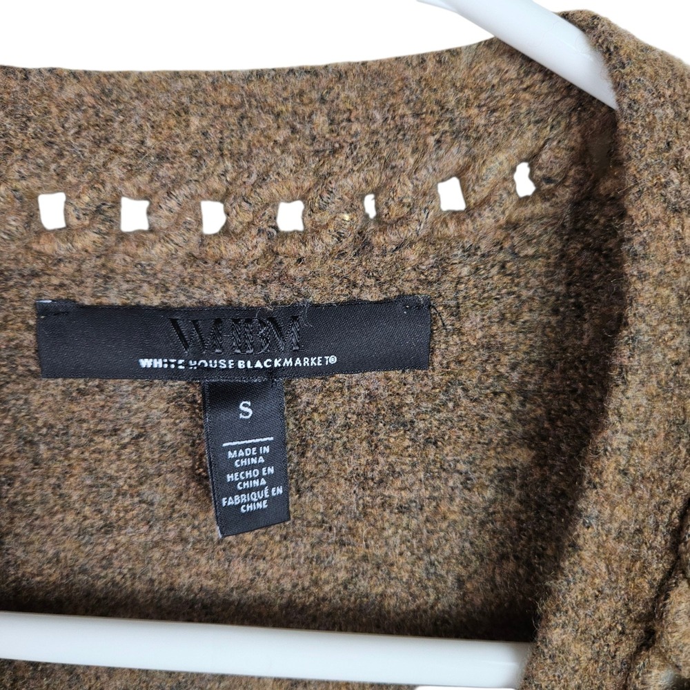White House Black Market Womens Brown Knit Cardigan Tank Set Size S - Picture 4 of 14